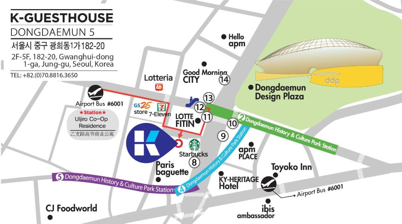 K-Guesthouse Dongdaemun 5 Сеул Екстер'єр фото